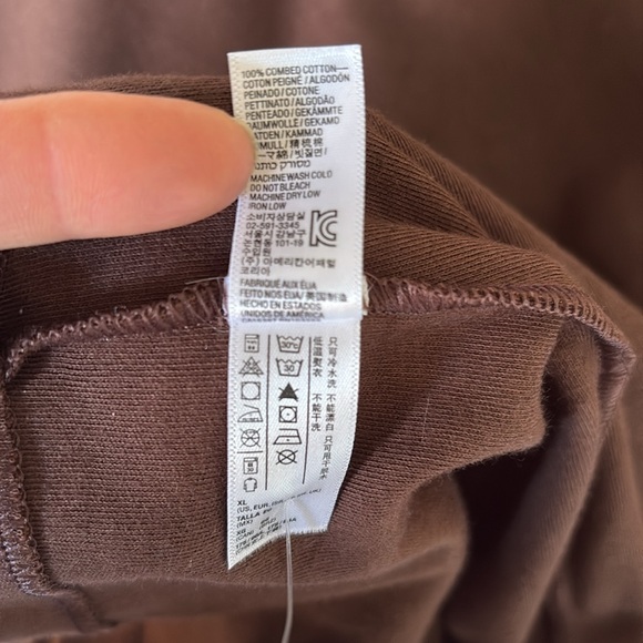 American Apparel Brown and Teal Stretchy Knit Skirt Size M / L - Picture 7 of 7